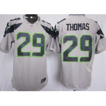 Nike Seattle Seahawks #29 Earl Thomas Gray Game Jersey