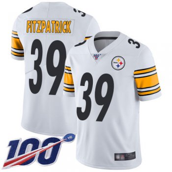 Steelers #39 Minkah Fitzpatrick White Men's Stitched Football 100th Season Vapor Limited Jersey