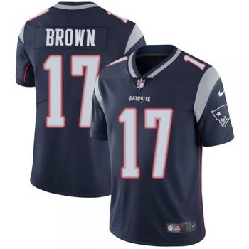 Nike Patriots #17 Antonio Brown Navy Blue Team Color Men's Stitched NFL Vapor Untouchable Limited Jersey