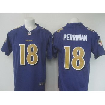 Men's Baltimore Ravens #18 Breshad Perriman Purple 2016 Color Rush Stitched NFL Nike Limited Jersey