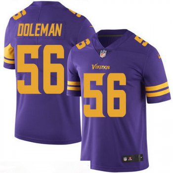 Men's Minnesota Vikings #56 Chris Doleman Retired Purple 2016 Color Rush Stitched NFL Nike Limited Jersey