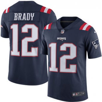 Men's New England Patriots #12 Tom Brady Nike Navy Color Rush Limited Jersey