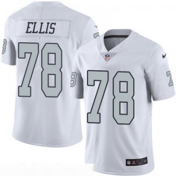 Men's Oakland Raiders #78 Justin Ellis White 2016 Color Rush Stitched NFL Nike Limited Jersey