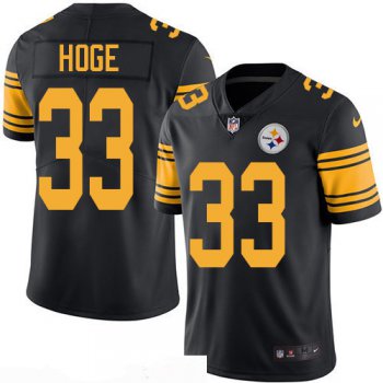 Men's Pittsburgh Steelers #33 Merril Hoge Retired Black 2016 Color Rush Stitched NFL Nike Limited Jersey