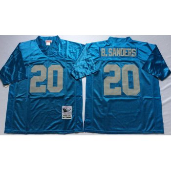 Detroit Lions #20 Barry Sanders blue Throwback Jersey