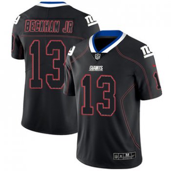 Nike New York Giants #13 Odell Beckham Jr Lights Out Black Men's Stitched NFL Limited Rush Jersey