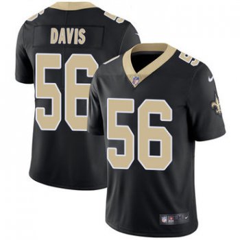 Nike New Orleans Saints #56 DeMario Davis Black Team Color Men's Stitched NFL Vapor Untouchable Limited Jersey