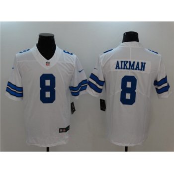 Men's Dallas Cowboys #8 Troy Aikman White 2017 Vapor Untouchable Stitched NFL Nike Limited Jersey