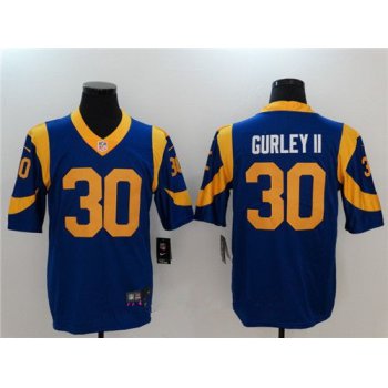 Men's Los Angeles Rams #30 Todd Gurley II Royal Blue 2017 Vapor Untouchable Stitched NFL Nike Limited Jersey