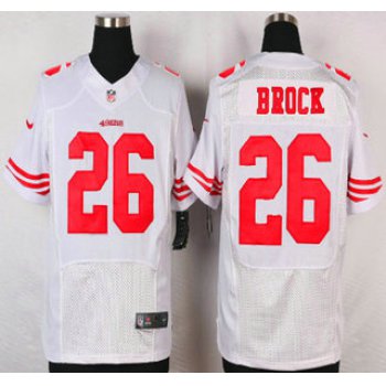 San Francisco 49ers #26 Tramaine Brock Nike White Elite Jersey
