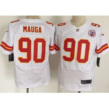 Men's Kansas City Chiefs #90 Josh Mauga Nike White Elite Jersey