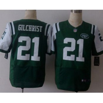 Men's New York Jets #21 Marcus Gilchrist Nike Green Elite Jersey