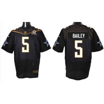 Men's Dallas Cowboys #5 Dan Bailey Black 2016 Pro Bowl Nike Elite Jersey