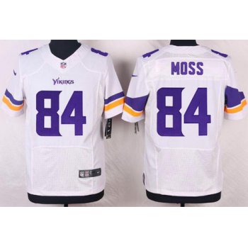 Men's Minnesota Vikings #84 Randy Moss White Road NFL Nike Elite Jersey
