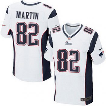 Men's New England Patriots #82 Keshawn Martin White Road NFL Nike Elite Jersey