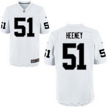 Men's Oakland Raiders #51 Ben Heeney White Road NFL Nike Elite Jersey