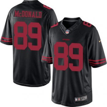 Men's San Francisco 49ers #89 Vance McDonald Black Alternate 2015 NFL Nike Elite Jersey