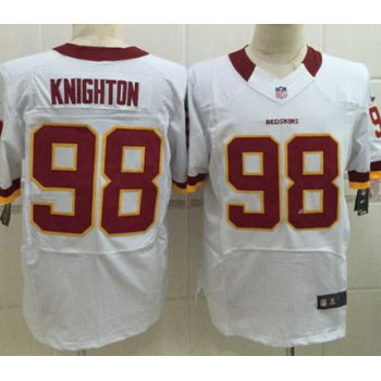 Nike Washington Redskins #98 Terrance Knighton White Elite Jersey