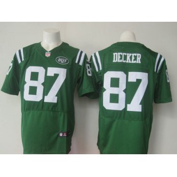 Men's New York Jets #87 Eric Decker Kelly Green Team Color 2015 NFL Nike Elite Jersey
