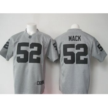 Men's Oakland Raiders #52 Khalil Mack Nike Gray Gridiron 2015 NFL Gray Limited Jersey