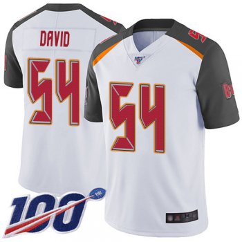 Nike Buccaneers #54 Lavonte David White Men's Stitched NFL 100th Season Vapor Limited Jersey
