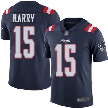Nike Patriots #15 N'Keal Harry Navy Blue Men's Stitched NFL Limited Rush Jersey