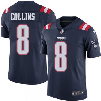 Nike Patriots #8 Jamie Collins Sr Navy Blue Men's Stitched NFL Limited Rush Jersey