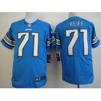 Nike Detroit Lions #71 Riley Reiff Light Blue Elite Jersey