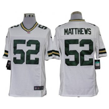 Nike Green Bay Packers #52 Clay Matthews White Limited Jersey
