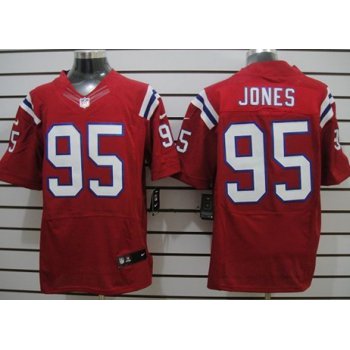 Nike New England Patriots #95 Chandler Jones Red Elite Jersey