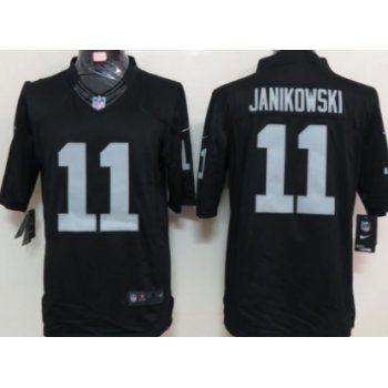 Nike Oakland Raiders #11 Sebastian Janikowski Black Limited Jersey