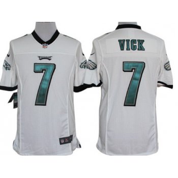 Nike Philadelphia Eagles #7 Michael Vick White Limited Jersey
