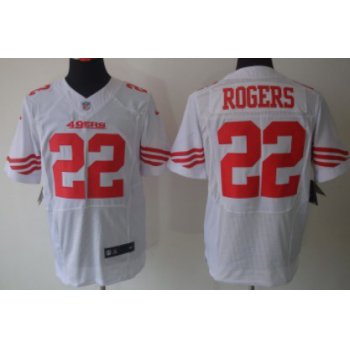 Nike San Francisco 49ers #22 Carlos Rogers White Elite Jersey
