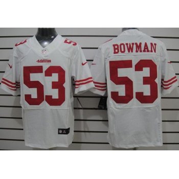 Nike San Francisco 49ers #53 Navorro Bowman White Elite Jersey