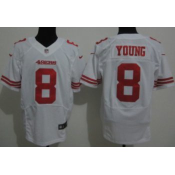 Nike San Francisco 49ers #8 Steve Young White Elite Jersey