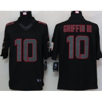 Nike Washington Redskins #10 Robert Griffin III Black Impact Limited Jersey
