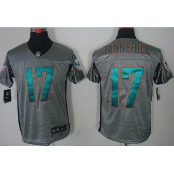 Nike Miami Dolphins #17 Ryan Tannehill Gray Shadow Elite Jersey
