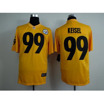 Nike Pittsburgh Steelers #99 Brett Keisel Yellow Game Jersey