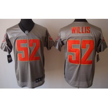Nike San Francisco 49ers #52 Patrick Willis Gray Shadow Elite Jersey