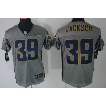 Nike St. Louis Rams #39 Steven Jackson Gray Shadow Elite Jersey