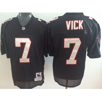 Atlanta Falcons #7 Michael Vick Black Throwback Jersey
