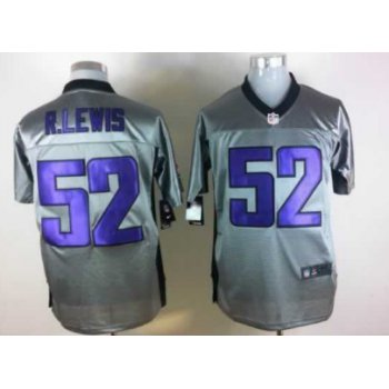 Nike Baltimore Ravens #52 Ray Lewis Gray Shadow Elite Jersey