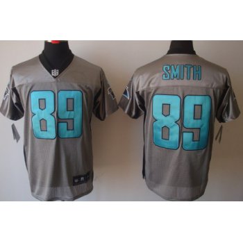 Nike Carolina Panthers #89 Steve Smith Gray Shadow Elite Jersey