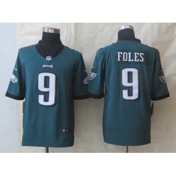 Nike Philadelphia Eagles #9 Nick Foles Dark Green Limited Jersey