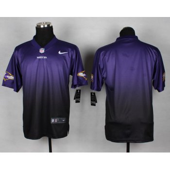 Nike Baltimore Ravens Blank Purple/Black Fadeaway Elite Jersey
