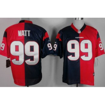 Nike Houston Texans #99 J.J. Watt Blue/Red Two Tone Elite Jersey