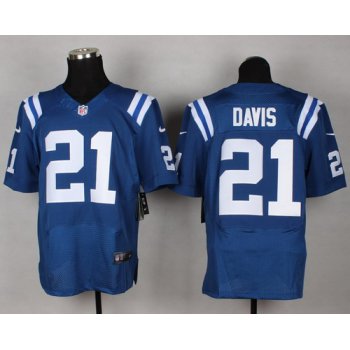 Nike Indianapolis Colts #21 Vontae Davis Blue Elite Jersey