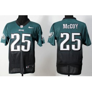 Nike Philadelphia Eagles #25 LeSean McCoy Dark Green/Black Fadeaway Elite Jersey