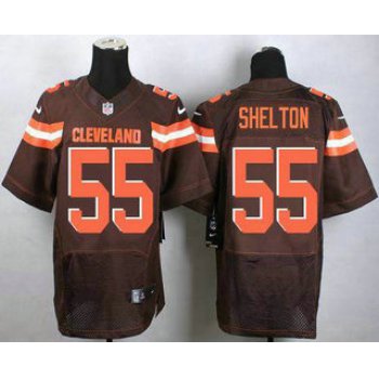 Men's Cleveland Browns #55 Danny Shelton Brown Team Color Stitched NFL New Elite Jersey