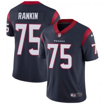 Nike Houston Texans #75 Martinas Rankin Navy Blue Team Color Men's Stitched NFL Vapor Untouchable Limited Jersey
